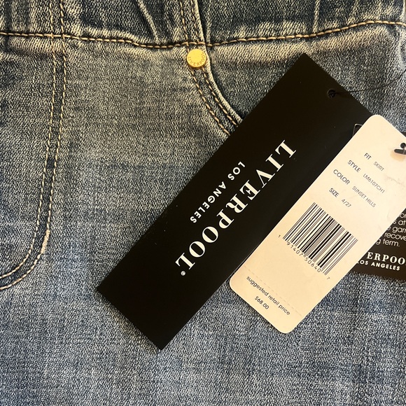 LIVERPOOL NWT DENIM CHLOE PENCIL SKIRT - Picture 3 of 4